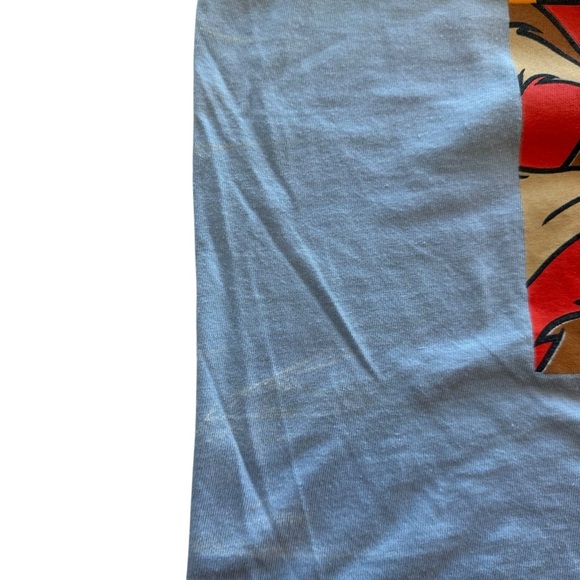 Looney Tunes T-Shirt XL Blue Multiple Cartoon Characters Bugs Bunny Tasmanian - Picture 8 of 9